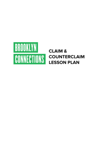 Claim & Counter Claim Lesson NEW - Brooklyn Public Library
