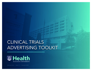 CLINICAL TRIALS ADVERTISING TOOLKIT - Augusta University