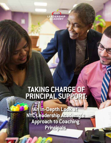 TAKING CHARGE OF PRINCIPAL SUPPORT - The Leadership Academy
