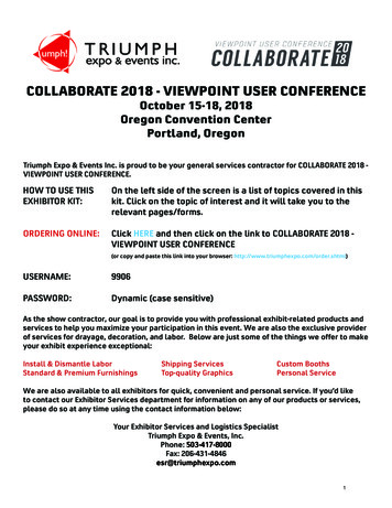 Collaborate 2018 - Viewpoint User Conference