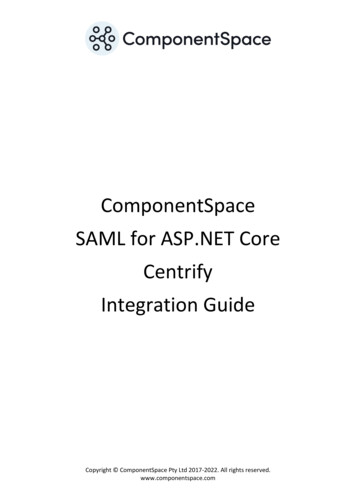 ComponentSpace SAML For ASP Core Centrify Integration Guide