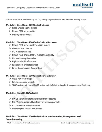 Configuring Cisco Nexus 7000 Switches Course Content