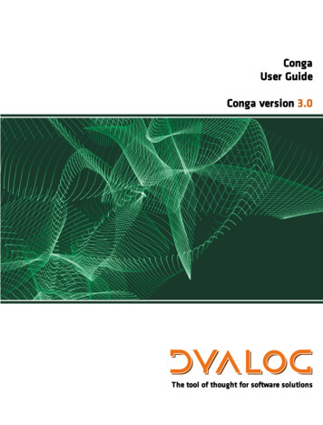 Conga User Guide - Dyalog