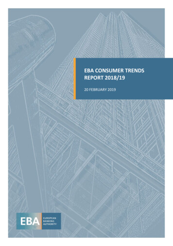 Eba Consumer Trends Report 2018/19