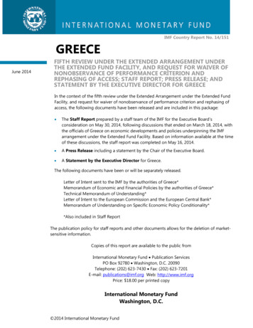 IMF Country Report No. 14/151 GREECE