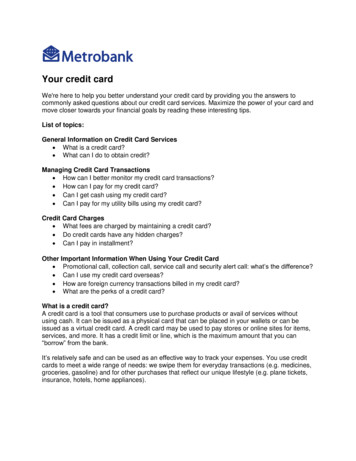Your Credit Card - Gateway.metrobankcard 