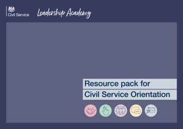 Leadership Academy Induction Resource Pack - GOV.UK