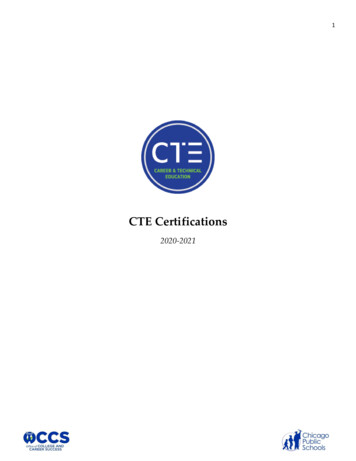 CTE Certifications - Chicago Public Schools