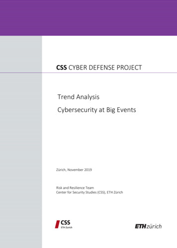 CSS CYBER DEFENSE PROJECT Trend Analysis Cybersecurity At Big Events