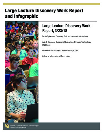 Large Lecture Discovery Work Report And Infographic