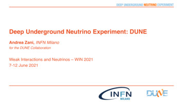 Deep Underground Neutrino Experiment: DUNE - INDICO-FNAL (Indico)