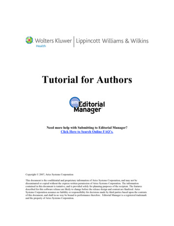 Tutorial For Authors - LWW