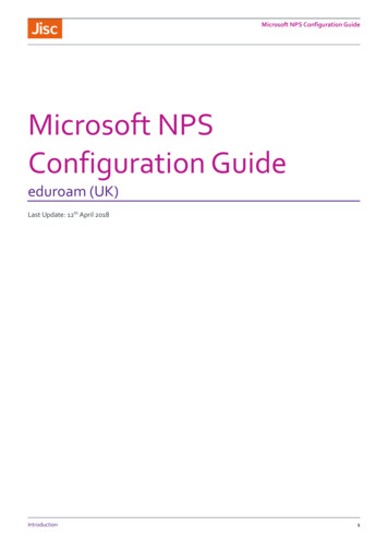 Microsoft NPS Configuration Guide - Jisc