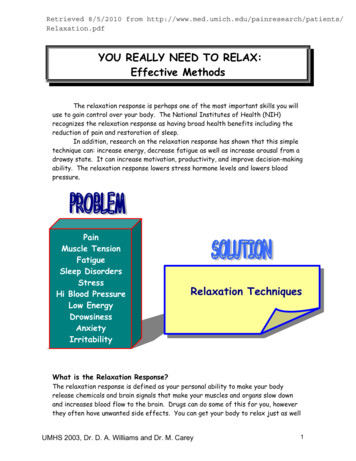 You Really Need To Relax: Effective Methods - University At Buffalo