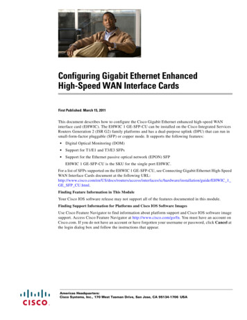 Configuring Gigabit Ethernet Enhanced High-Speed WAN Interface . - Cisco
