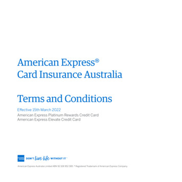American Express Card Insurance Australia Terms And Conditions