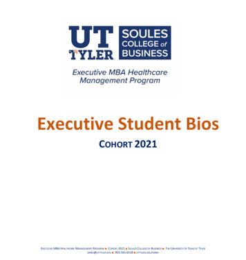 Executive Student Bios - University Of Texas At Tyler