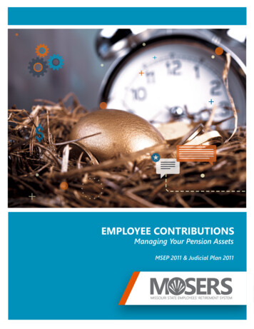 Employee Contributions - MSEP 2011 And Judicial Plan 2011 - MOSERS
