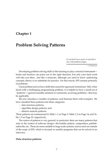 Problem Solving Patterns - University Of Texas At Austin