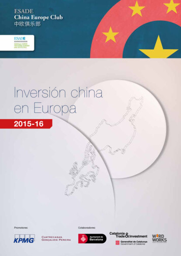 Inversión China En Europa - ESADE