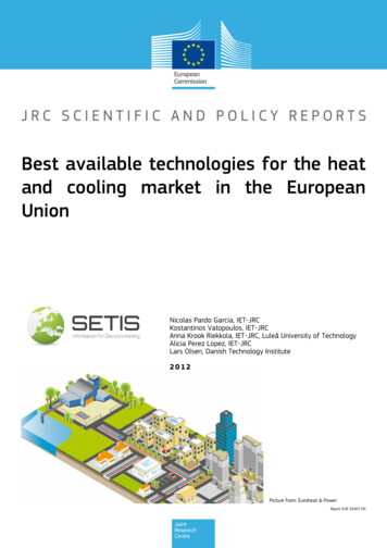 Best Available Technologies For The Heat And Cooling Market In The .