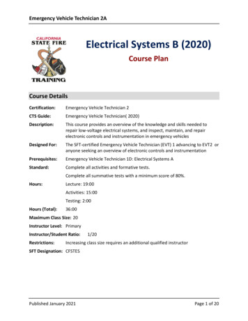 SFT Logo Document Title Electrical Systems B (2020) - California