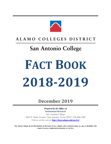 Fact Book 2018-2019 - Alamo Colleges District
