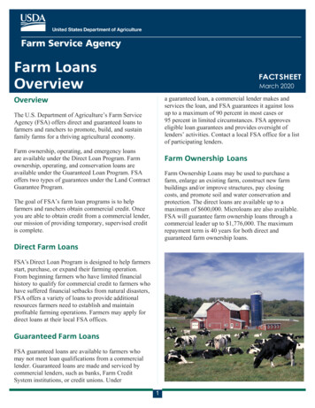 Farm Loans - Farm Service Agency