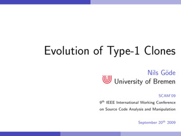 Evolution Of Type-1 Clones - Pdfs.semanticscholar 