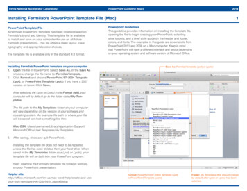 Installing Fermilab's PowerPoint Template File (Mac) 1