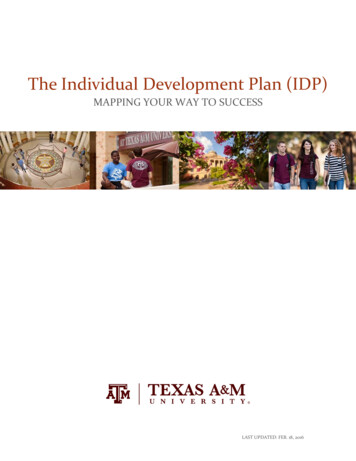 The Individual Development Plan (IDP) - TAMU