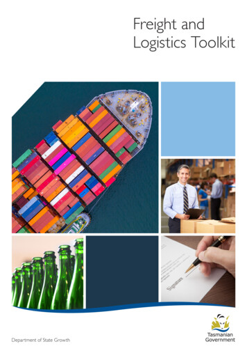Freight And Logistics Toolkit - Department Of State Growth