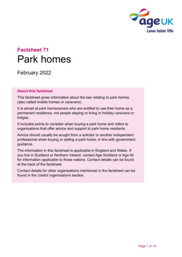 Park Homes - Age UK