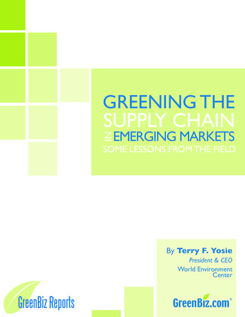 Greening The Supply Chain