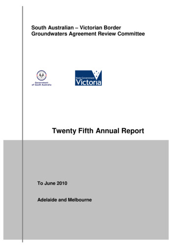 Twenty Fifth Annual Report - Department For Environment And Water