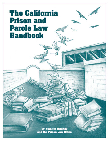 The California Prison And Parole Law Handbook