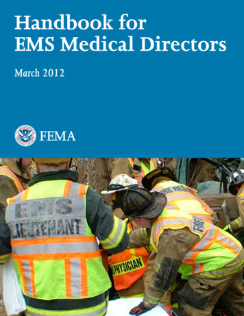 Handbook For EMS Medical Directors - U.S. Fire Administration