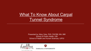 What To Know About Carpal Tunnel Syndrome - IU