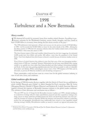 Chapter 1998 Turbulence And A New Bermuda - BFIS