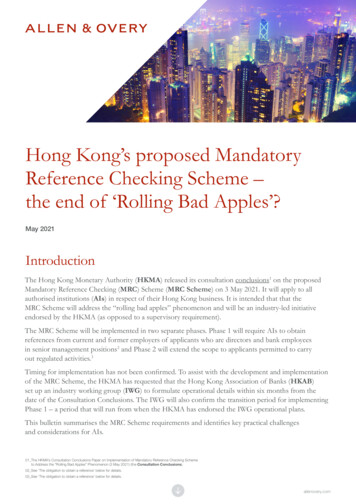 Hong Kong's Proposed Mandatory Reference Checking Scheme - The End Of .
