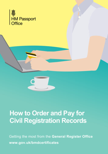 How To Order And Pay For Certificates - GOV.UK