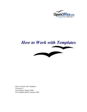 How To Work With Templates - OpenOffice