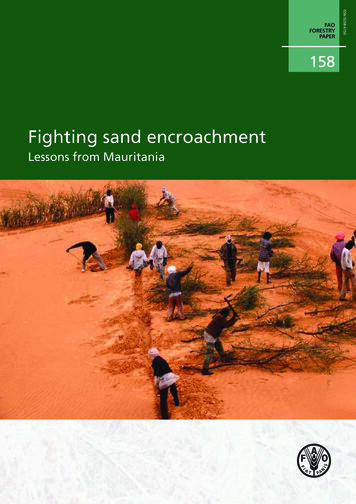 Fighting Sand Encroachment - Fao 
