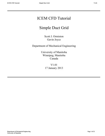 ICEM CFD Tutorial Simple Duct Grid - University Of Manitoba