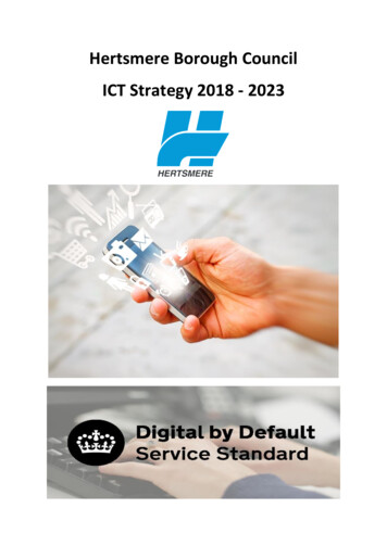 ICT Strategy 2018-2023 - Hertsmere