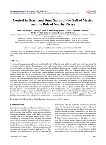 Control In Beach And Dune Sands Of The Gulf Of Mexico And The Role Of .