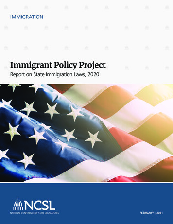 Immigrant Policy Project - National Conference Of State Legislatures