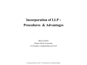 Incorporation Of LLP : Procedures & Advantages - ICSI