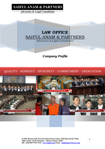 LAW OFFICE SAIFUL ANAM & PARTNERS - Saplaw.top