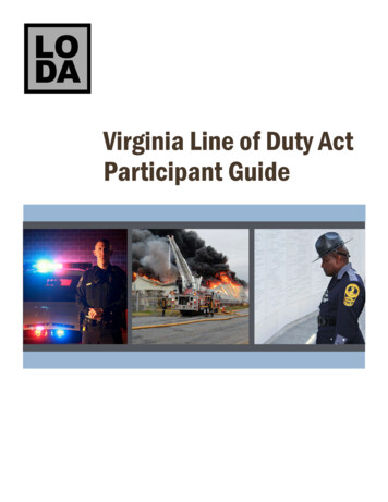 Loda Participant Guide - Virginia Line Of Duty Act